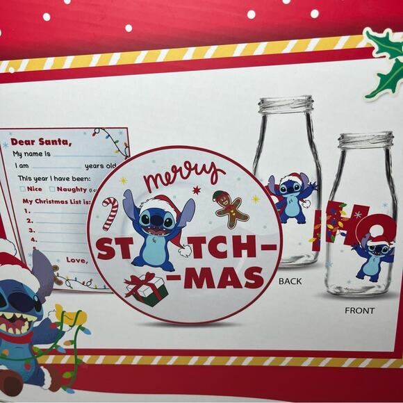 Disney Stitch Milk and Cookie Set - Red and White - Picture 3 of 5
